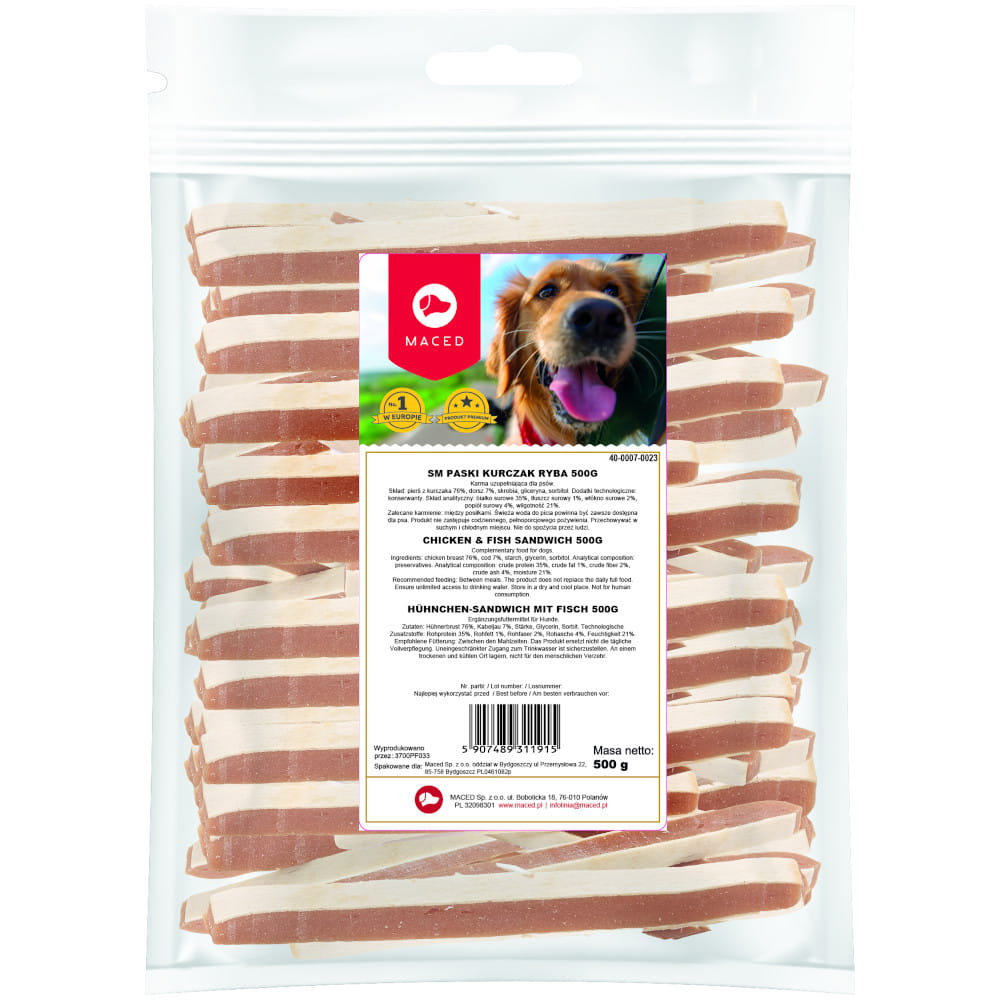 MACED PASKI KURCZAK RYBA 500g MIĘKKI PRZYSMAK PIES 1.jpg